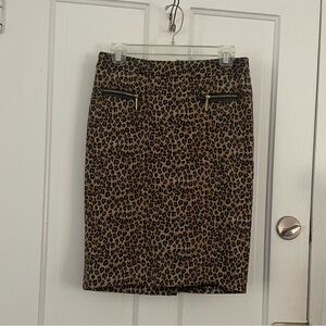 Cheetah Print Pencil Skirt